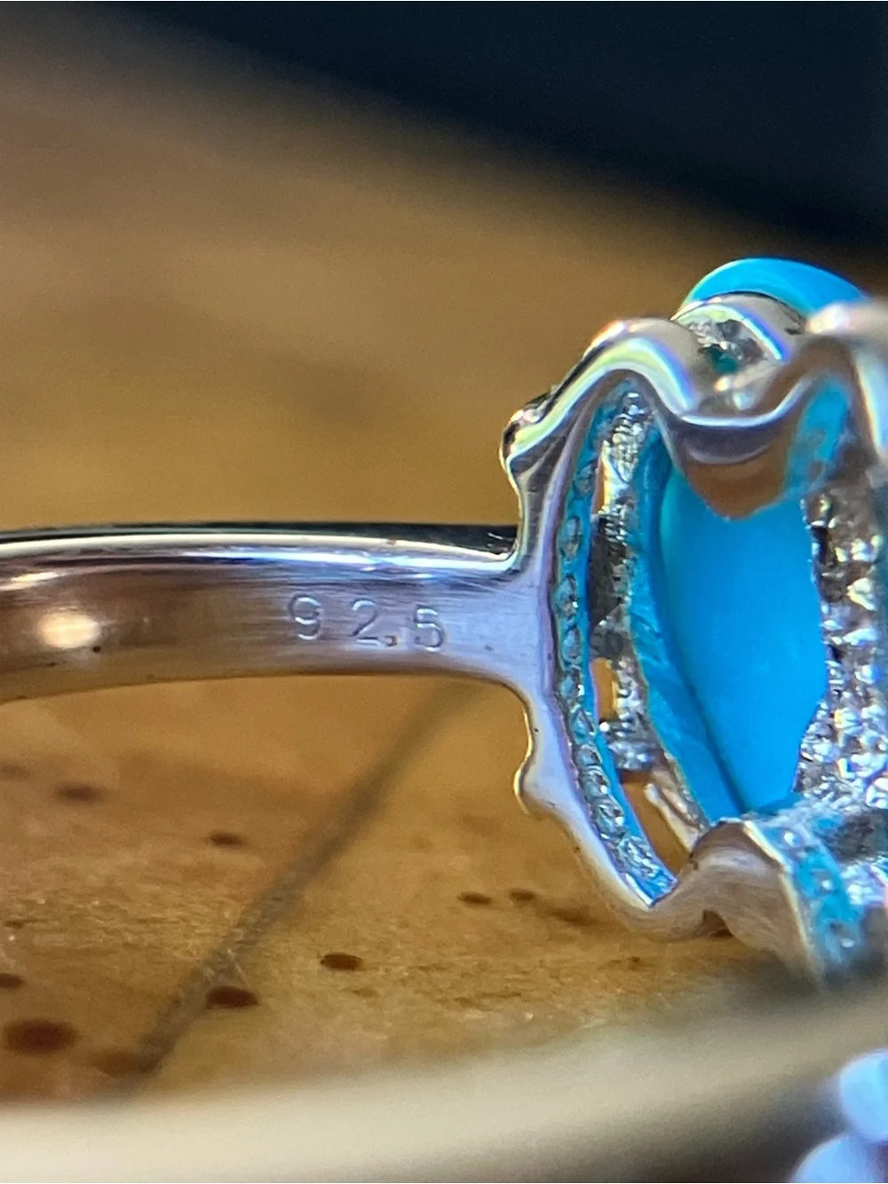 Sleeping Beauty Turquoise Sterling Silver Ring Size 6